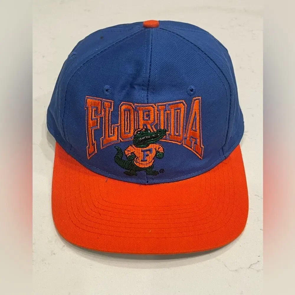 VINTAGE 90's FLORIDA GATORS NCAA DAYSTONE TRIPLE GATOR LOGO SNAPBACK HAT RARE!